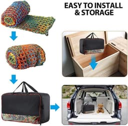 Klimnet voor kinderen, klimnet, outdoor, klimbagagenet, dubbellaags, 4 mm dik touw, 4 cm gat met opbergtas, voor speelplaats, outdoor, indoor, tuin, kleurrijk, 3 x 3 — thumbnail 2