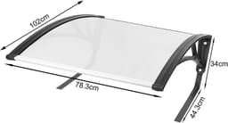 Garagedak voor robotmaaiers, onderdakafdekkingen voor grasmaaiers, anti-zonregen- Robot garageafdekking transparant carport polycarbonaat (Holle plank) — thumbnail 2
