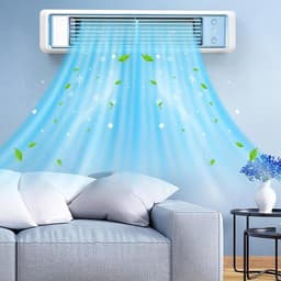 Draagbare Stille Oscillerende Bladloze Torenventilator - 3 Snelheden - Automatische Uitschakeltimer - Digitaal Scherm - Lichtblauw - Geschikt voor Woonkamer - Huis en Kantoor — thumbnail 5