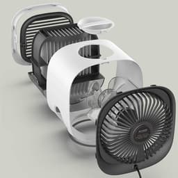 Luchtkoeler met verdampingskoeling – mobiele aircounit met 3 standen en 7 sfeerlichten – mini-airco met koelwatertank — thumbnail 3