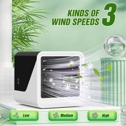 LISM-Draagbare bureauventilator 500 ml, mini draagbare airconditioner, onafhankelijk, stil, drie snelheden, draagbare airconditioner zonder uitlaatgassen, Geschikt voor kantoorwerk of studentenkamers. — thumbnail 2
