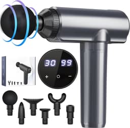 LNMsolutions® Massage Gun - Massage Apparaat - Massage Pistool - Grijs - 19cm x 6cm x 18cm — thumbnail 1