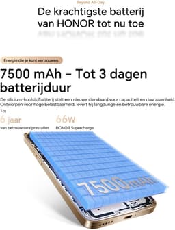 HONOR Magic8 Lite - 5G Smartphone – 8GB 256GB - IP69K 7500mAh – 66W – 6,79" - Groen - Simlockvrij — thumbnail 2