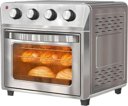 Mini Ovens - Heet luchtoven - Gezond Koken - 360 Graden Hete Lucht - 24 Liter - Zilver — thumbnail 1