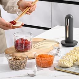 Elektrische Keuken Hakker - Mini Keukenmachine Knoflook Snijder - Snel Ingrediënten Verwerken - Draadloos en Oplaadbaar - 400 ml Kom — thumbnail 3