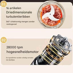 Mini Keukenmachine - Voedsel Hakker Processor - Groente Snijden - Eenknopsbediening - 350ml - Roze — thumbnail 5