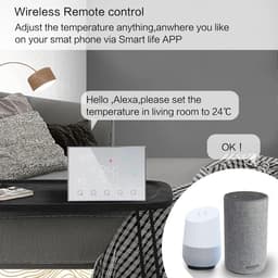 Slimme Thermostaat - Verwarming Controller - Energie Besparen - Draadloze RF Verbinding - 2x AA Batterij - Wit — thumbnail 4
