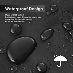 SnelShoppen - Duurzame 210D Waterdichte Tuinmachinehoes, Zwart, Stofdicht, Bescherming voor Grasmaaier met Opbergtas, 25 x 7 cm — thumbnail 4