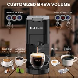 4-in-1 capsule koffiezetapparaat voor Nespresso Original/Dolce Gusto/gemengde koffie/ESE-pads (44 mm, 19 bar, 1450 W, 800 ml — thumbnail 4