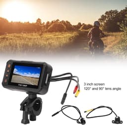 SnelShoppen - 3 Inch Motorfiets Dashcam, 1080P Voor- en Achtercamera Video 30 Fps Dubbele Hoek Waterdichte Rijd Recorder met Loopopname en G-Sensor Pa — thumbnail 3