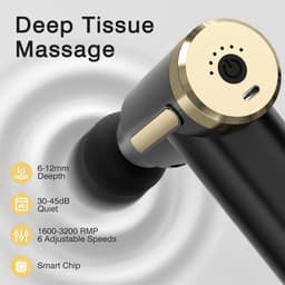 Mini Massage Gun - Spier Stimulator - Spierherstel Bevorderen - Drukgevoelige Start - 11 x 4 x 9 cm - Zwart — thumbnail 3