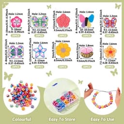 Set van 200 vlinderkralen van polymeerklei en klei in diverse kleuren, ideaal voor het maken van unieke DIY sieraden en creatieve projecten — thumbnail 4