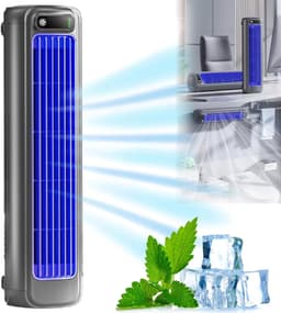 Aircooler Muurmontage - Bladloze Tafeltorenventilator - draagbare USB torenventilator - 3 standen - Mobiele Airco - Persoonlijke Koeler - Stille ventilator met sterke luchtstroom - Voor slaapkamer en kantoor — thumbnail 1