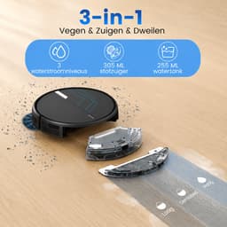 AIRROBO P30 - Robotstofzuiger - voor nat en droog gebruik-met dweilfunctie-krachtige zuigkracht van 3000 Pa-Ondersteunt wifi/app/spraakbesturing-voor dierenharen en harde vloeren — thumbnail 4