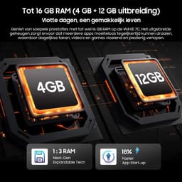 Blackview WAVE 7C Smartphone - 4G AI - DUAL SIM - 16GB RAM - 64GB ROM - Android 16 Telefoon - 6,56 inch - 5000mAh - GPS - Blauw — thumbnail 2