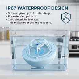 Mini Vaatwasser - Draagbare Reiniger - Snel Afwassen - Krachtige Golf Reiniging - Compact Ontwerp - Blauw — thumbnail 5