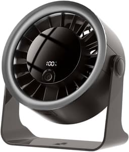 KZQ Kleine Individuele Ventilator Met 5 Windstanden - Usb Aangedreven Lichtgewicht Handventilator 1800mAh Lange Accuduur - Voor Reizen Kantoor Studie En Zomer - Grijs — thumbnail 1