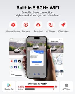 4K Auto Camera - Rijcamera Set - Veilige Ritten - Touchscreen Bediening - 3.18 Inch Scherm - Zwart — thumbnail 4