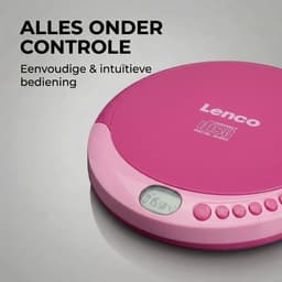 Lenco CD-011PK Discman - Draagbare CD Speler met Oordopjes - Roze — thumbnail 3