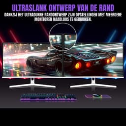 TIM® Gaming Monitor 240hz - Gaming Monitor - Wit - ‎‎18cm x 62cm x 45cm — thumbnail 4