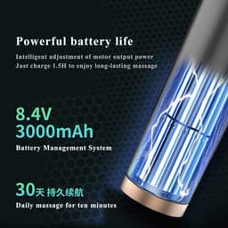 Muscle Massage Gun Mini Fascia Gun can be charged by USB, Deep Tissue Muscle Massager, Portable Fascia Gun 6 Massage Head 3 Speed Adjustment,Black — thumbnail 3
