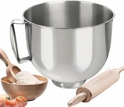 Mengkom Roestvrijstaal - Mixer kom - Bakken en Keuken - Voedselveilig Materiaal - 48 Liter - Zilver — thumbnail 1