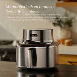 Cosori Iconic Single - RVS airfryer - 6.2L inhoud - Keramische anti aanbaklaag - met app ondersteuning — thumbnail 4