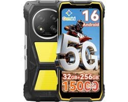 Blackview ROCK 2 Pro Robuuste Smartphone 5G - Gemini AI - 32GB RAM - 256GB ROM - 6.67 inch 120Hz - 15000mAh - IP68/IP69K - Android 16 Robuuste Telefoon - NFC - GPS - OTG - Geel