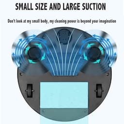 THEROB Smart robot stofzuiger (zwart) met borstels en Veegdoek. 3 in 1.Zuigen, vegen en dweilen. — thumbnail 4