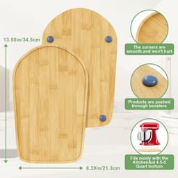Mixer Mat - Apparaat Slider - Keukenwerk Vereenvoudigen - Soepele Verplaatsing - 34 x 21 cm - Natuurlijk — thumbnail 5
