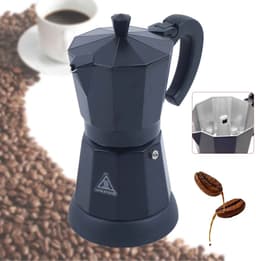 Casa Living Elektrisch Koffiezetapparaat - 300ML Capaciteit - Aluminium Moka Pot - Snel Koffiezetten - Compact Design - Zwart — thumbnail 2