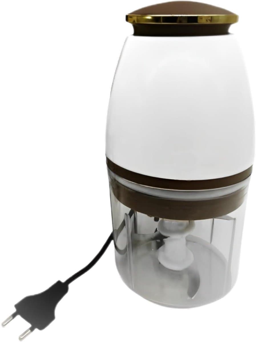Keukenmachine - Groentehakselaar - Maaltijdvoorbereiding - Viersnijderssysteem - 700 ml capaciteit - Zwart — afbeelding 1