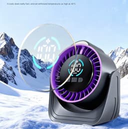 Ventilatoren-Oplaadbare Tafelventilator -met 100 Snelheden - Draagbare USB Ventilator met LED Display - 360° Draaibaar met Nachtlampje - 12 Uur Batterij - Stille Bureau Ventilator voor Kantoor, Slaapkamer en Camping — thumbnail 3