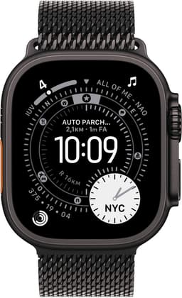Apple Watch Ultra 3 Cellular 49mm Black Titanium Case with Black Titanium Milanese Loop - Small — thumbnail 2