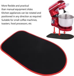 Mixer Slider Mat - Mixer Mat Keukenmachine - Keukenmachine Verplaatsen - Duurzaam Rubber en Polyester - Past op 6.5-8L - Zwart — thumbnail 5