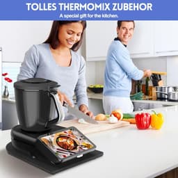 Bamboe Glijbord - Keukenmachine Accessoire - Apparaat Verplaatsen - 360 Graden Wielen - 12mm Dik - Zwart — thumbnail 3