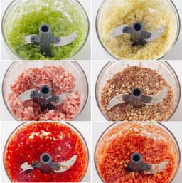 Handmatige voedselhakker-Groentesnijder -Handmatige draadgroentehakker Uiensnijder voor Groenten + vervangbare mesjes Fruit- 900 ml inhoud — thumbnail 3