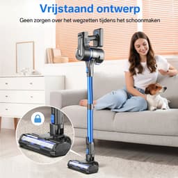 Grenintol S100 6-in-1 Steelstofzuiger Draadloos – Steelstofzuiger – 60.000 Pa–2000 mAh Accu – Draadloze Stofzuiger – Stofzuiger Zonder Zak 1,2 L Stofbak – Stofzuiger Draadloos met LED Licht – Voor Tapijten en Harde Vloer –Yoma–Blauw — thumbnail 3