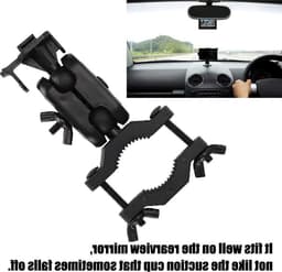 Houder voor Dashcam, Auto Recorder Bevestiging, 360 Graden Draaiende Beugel voor Achteruitkijkspiegel, Geschikt voor 20mm Achteruitkijkspiegels — thumbnail 2