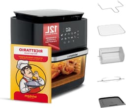 Luchtfriteuse XXL - Heteluchtfriteuse - Gezond Koken - 12 Programma's Touchdisplay - 12 Liter - Zwart — thumbnail 1