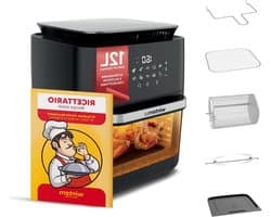 Luchtfriteuse XXL - Heteluchtfriteuse - Gezond Koken - 12 Programma's Touchdisplay - 12 Liter - Zwart