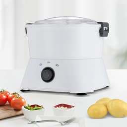 Elektrische Aardappelschiller - Aardappelschilmachine Groentenwasser - Snel Groenten Schillen - Grote Capaciteit 0.8kg - 23.6 x 28.3 cm - Wit — thumbnail 3