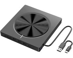 Externe CD DVD Writer - Optische Drive USB C - Bestanden Overzetten - Ingebouwde USB Hub - 4 USB Poorten