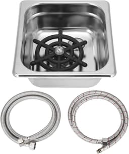 Automatische Bekerwasmachine - Glazenspoeler Bar - Snel Kopjes Reinigen - Hogedruk Reiniging - 20 x 19 x 13 cm - Zilver — thumbnail 1
