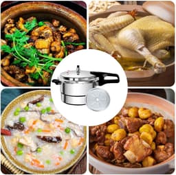 Large Pressure Cooker - 7L Instant with Steaming Raack | Kitchen Pots Safetty Stainless Pressure Canner,for Induction Electric Stove Soup Chicken Rice Cooking Home Apartments — thumbnail 4