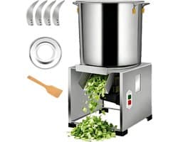 Groentesnipperaar Keuken - Voerhakselaar Machine - Voer Bereiden - Roestvrij Staal - 120 kg Per Uur - Zilver
