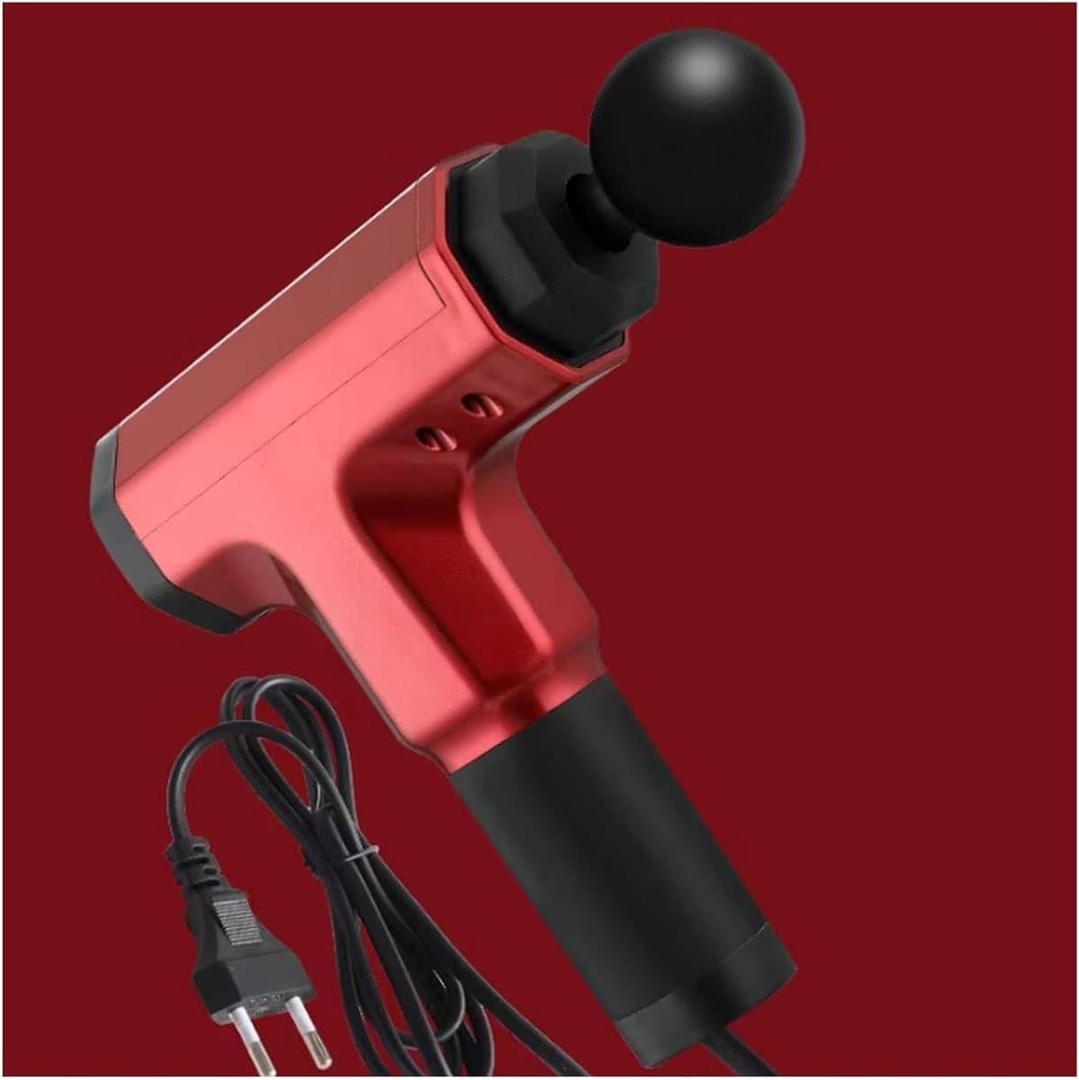 Massagepistool - Spierherstel Apparaat - Spierpijn Verlichten - Stille Borstelmotor - 2 Snelheden - Rood — afbeelding 1