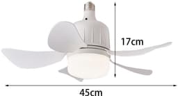Plafondventilator met verlichting en afstandsbediening - 3 lichtstanden - Perfect voor thuis, restaurant en kantoor (Afmetingen: 120x115x180mm) — thumbnail 4