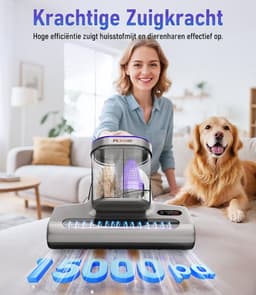 Pexcho Matrasreiniger met UV-C & 65°C Hete Lucht – 15000Pa Zakloos Stofzuiger voor Matras Tapijt Slaapkamer – Anti-Allergie HEPA Filter Huisstofmijtverwijderaar — thumbnail 5