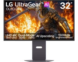 LG UltraGear 32GX870B-B - 4K Tandem OLED Gaming Monitor - Dual-Mode 240 <-> 480 hz - 32 inch